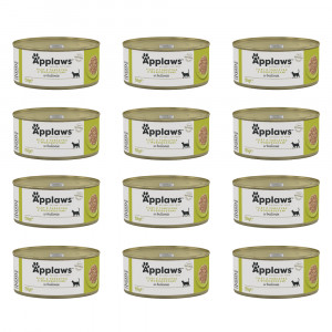APPLAWS Tuna fillet with seaweed in broth - nassfutter für Katzen - 12x156g