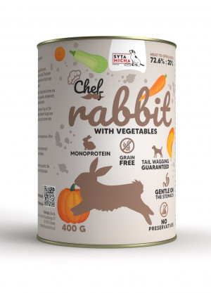 SYTA MICHA Chef Rabbit with vegetables - Nassfutter für Hunde - 400 g