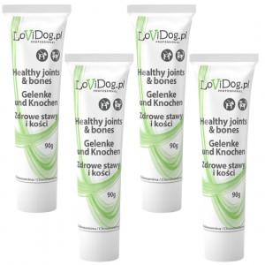 LOVIDOG Funktionspaste Gesunde Gelenke und Knochen – Leckerli für Hunde – 4x90g