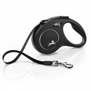Flexi New CLASSIC 5 m Schwarz Hund Rückziehbare Leine