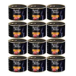 DOLINA NOTECI Premium Reich an Ente - Nassfutter für Katzen - 12x185g