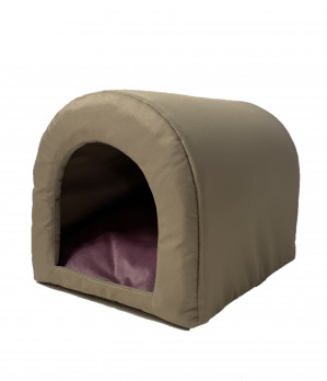 GO GIFT Bett für Katzen und Hunde - camel - 40 x 33 x 29 cm