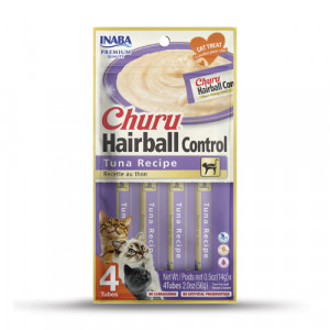 INABA Churu Hairball Tuna Katzenleckerli - 4x14 g