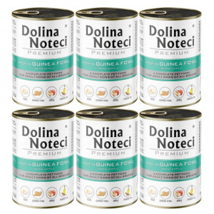 DOLINA NOTECI Premium Reich an Perlhuhn mit Apfel – Nassfutter für Hunde – 6×400 g