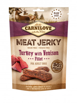 CARNILOVE Meat Jerky Turkey with Venison - Hundesnack - 100 g 
