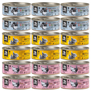 3COTY Senior MIX aus 3 Geschmacksrichtungen – Nassfutter für Katzen – 18x80g