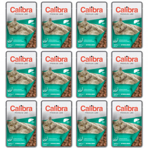 CALIBRA Cat Premium Sterilised Liver - Nassfutter für Katzen - 12x100g