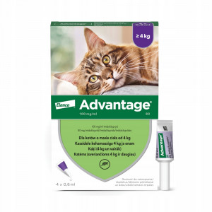 ELANCO Advantage 80 - Flohtropfen für Katzen - 4 Stück 