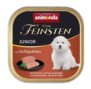 ANIMONDA Vom Feinsten Junior Poultry liver - Nassfutter für Hunde - 150g