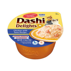 INABA Dashi Delights Hühner-Thunfisch-Bouillon - Katzenleckerli - 70g