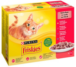  Friskies Mix Fleisch - Nassfutter für Katzen - 12 x 85 g