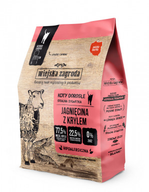 WIEJSKA ZAGRODA Lamb with krill - trockenfutter für Katzen - 400g
