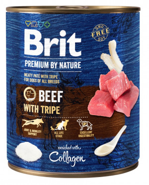 BRIT Premium by Nature Beef with tripe - nassfutter für Hunde - 800g