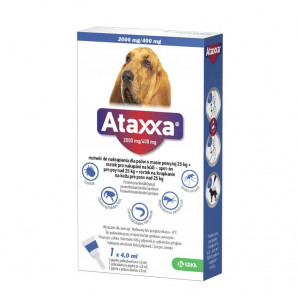 ATAXXA 2000mg/400mg (25- 40 kg) - tropfen gegen flöhe und zecken für hunde – 1x4ml