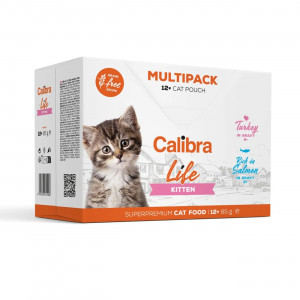 CALIBRA Cat Life pouches Kitten Multipack - nassfutter für Katzen - 12x85g