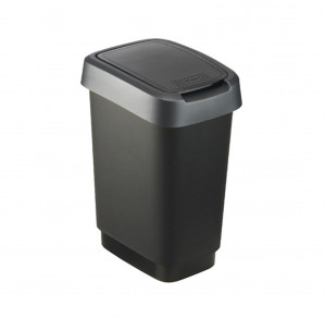 ROTHO Twist Silver - mülleimer – 50l