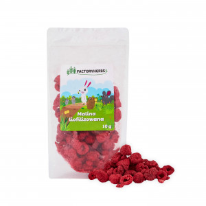 FACTORY HERBS Freeze-dried raspberries - leckerli für Nagetiere und Kaninchen - 10g