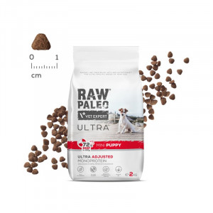 RAW PALEO Ultra Mini Puppy Beef - Trockenfutter für Welpen kleiner Rassen - 2 kg