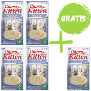 INABA Cat Churu Kitten Tuna - Katzenleckerli - 4x(4x14g) + GRATIS