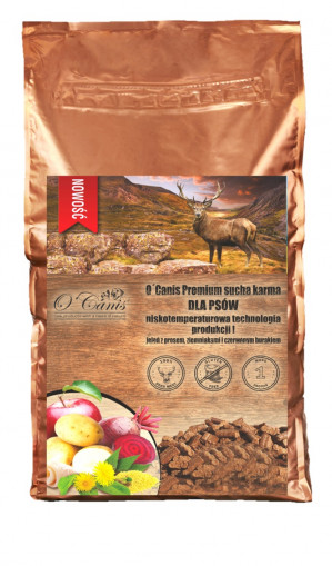 O'CANIS Deer with millet, potatoes, and red beet - trockenfutter für Hunde - 1,5kg