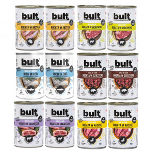 BULT MIX Geschmacksrichtungen – Nassfutter für Hunde – 12×400 g