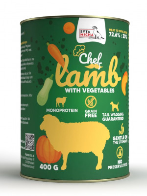 SYTA MICHA Chef Lamb with vegetables - nassfutter für Hunde - 400g