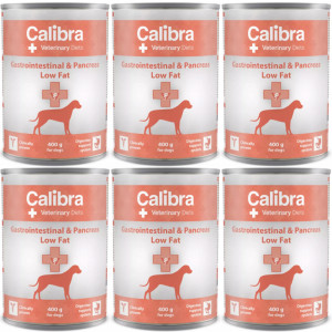 CALIBRA Veterinary Diets Gastrointestinal Low Fat - Nassfutter für Hunde - 6x400g