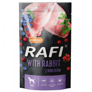 DOLINA NOTECI Rafi Kaninchen, Heidelbeere, Preiselbeere - Nassfutter für Hunde - 500g