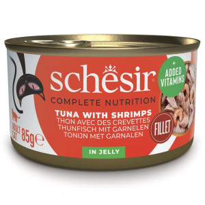 SCHESIR in jelly Tuna with shrimps - nassfutter für Katzen – 85 g