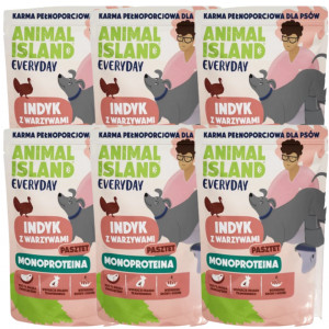 ANIMAL ISLAND Everyday Monoprotein Truthahn - Nassfutter für Hunde - 6x300g