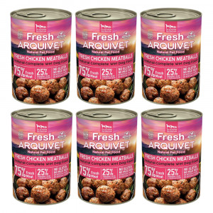 ARQUIVET Fresh Chicken Meatballs - Nassfutter für Hunde - 6x400g