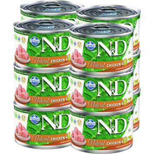 FARMINA N&D Cat Natural Huhn - Nassfutter für Katzen - 12x140 g