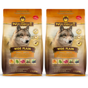 WOLFSBLUT Wide Plain Small breeds Horse with sweet potatoes - trockenfutter für Hunde - 2x7,5kg