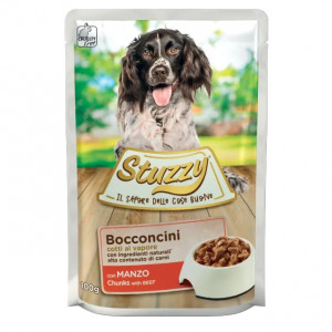 STUZZY Chunks with beef - nassfutter für Hunde - 100 g