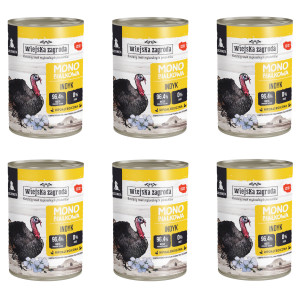 WIEJSKA ZAGRODA Puppies Monoprotein Turkey – Nassfutter für Hunde – 6x400 g