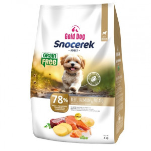 GOLD DOG Snocerek Grain Free Small breeds Rindfleisch und Lachs, Kartoffel - trockenfutter für Hunde - 4kg