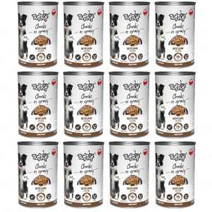 TUF TUF Fleischbällchen mit Wildfleisch - Nassfutter für Hunde - 12x415g