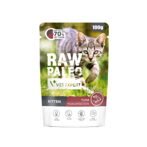 VETEXPERT Raw Paleo Kitten Tuna - nassfutter für Katzen - 100g