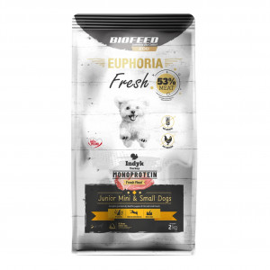 BIOFEED Euphoria Fresh Junior Mini & Small Monoprotein Turkey - trockenfutter für Hunde - 2kg