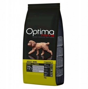 OPTIMANOVA Adult Mini Digestive Rabbit & Potato - trockenfutter für Hunde - 2kg