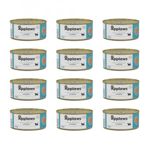 APPLAWS Tuna fillet in broth - nassfutter für Katzen - 12x156g 