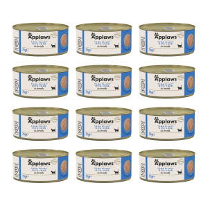 APPLAWS Tuna fillet with crab in broth - nassfutter für Katzen - 12x70g 