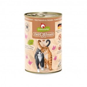 GRANATAPET DeliCATessen Turkey and pheasant - nassfutter für Katzen - 400g