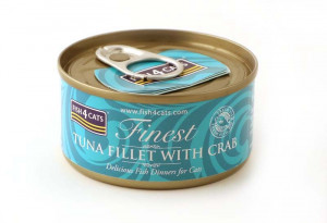 FISH4CATS Tuna fillet with crab - nassfutter für Katzen - 70g