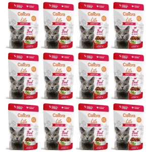 CALIBRA Cat Life Adult Beef in gravy - Nassfutter für Katzen - 12x85g