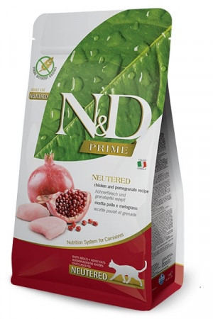 FARMINA N&D Prime Neutered Chicken&Pomegranate Adult - Trockenfutter für Katzen - 5 kg 