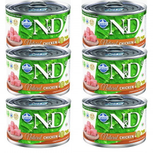 FARMINA N&D Cat Natural Huhn - Nassfutter für Katzen - 6x140 g