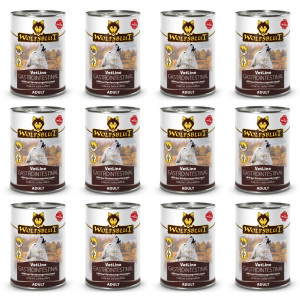 WOLFSBLUT VetLine Gastrointestinal Duck - Nassfutter für Hunde - 12x395g
