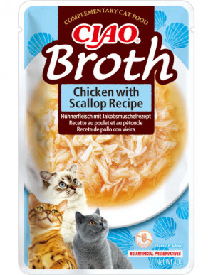INABA Ciao Broth Chicken & Scallop - Katze behandeln - 40g