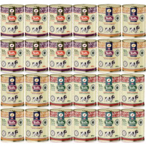 FOLK MIX 3 Geschmacksrichtungen – Nassfutter für Hunde – 24x800g